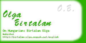 olga birtalan business card